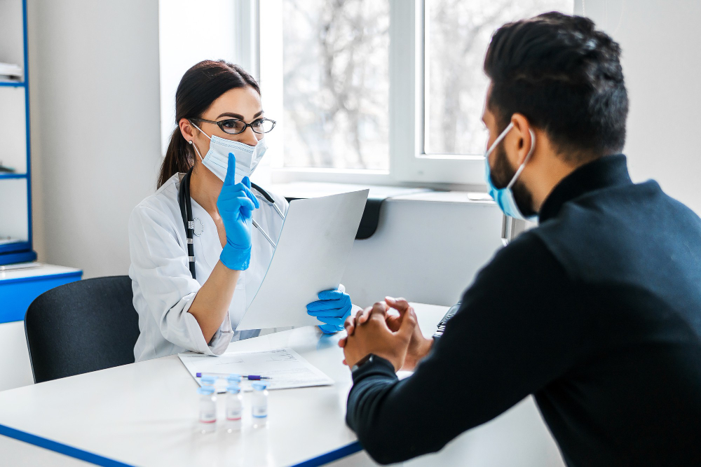 Doctor consulting with a patient